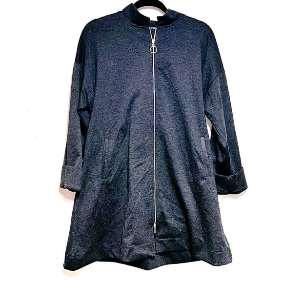NWT Shannon Passero Jovanna Lagenlook Charcoal Jacket with Back Tie Sz S 6-8 - Picture 1 of 9